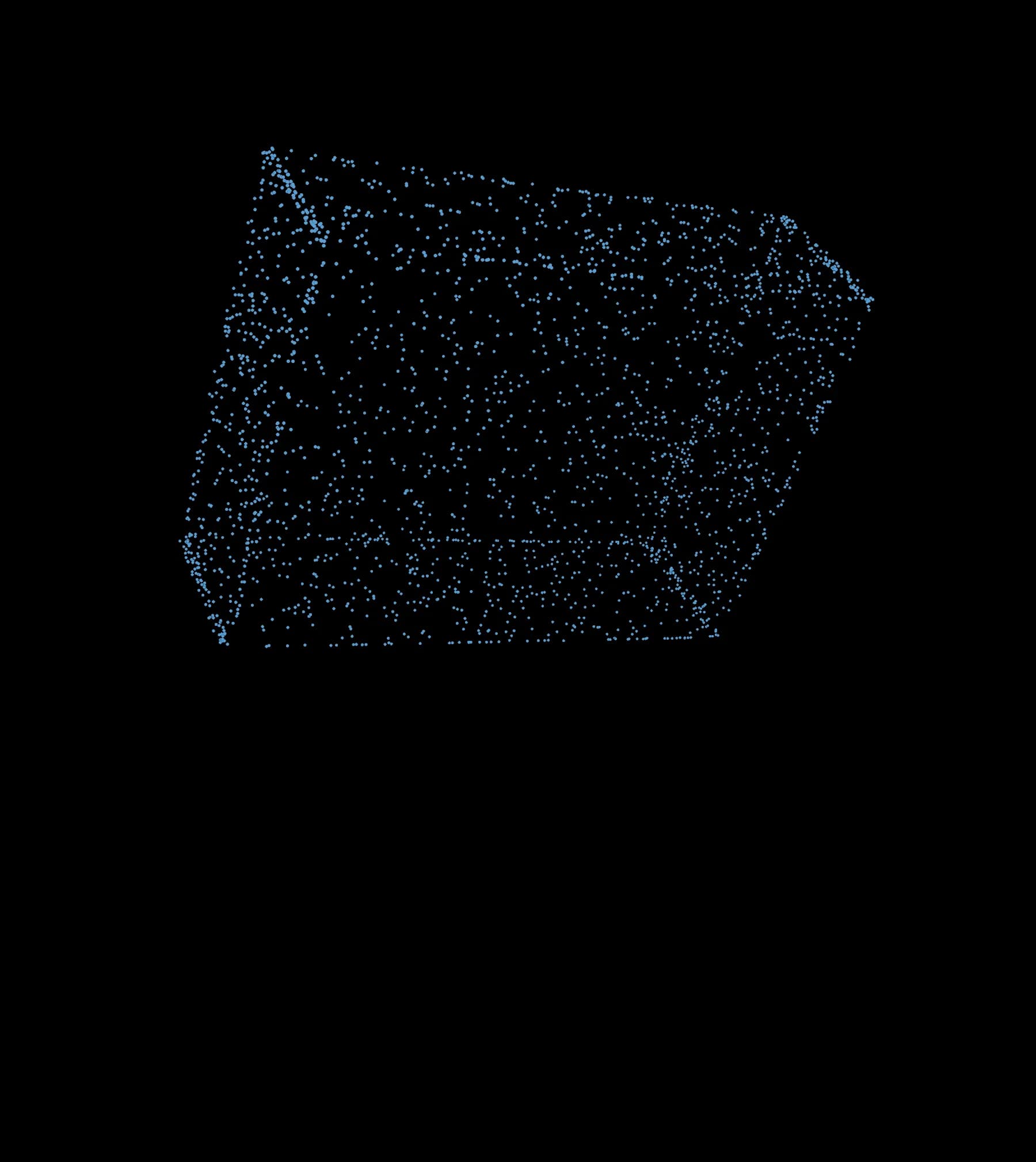 Partikelanimation Titan Grade 2 von der Seite von Hansemut Elements